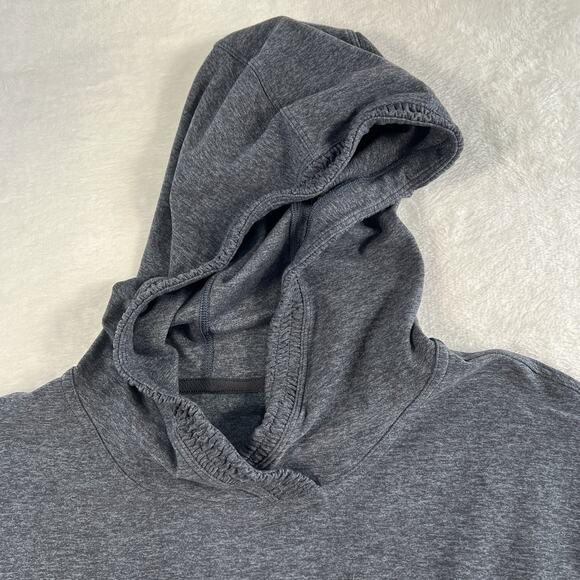 Lululemon Sz 6 Lead The Pack Hoodie Heathered Dark Cast Black Rulu Stretch Run - Picture 7 of 14